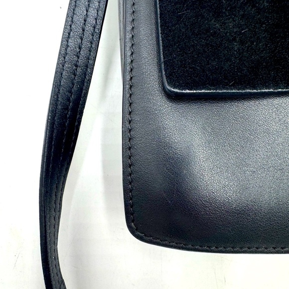 Auth Chloe Black Suede Leatherr Faye Small Crossbody Bag - Picture 11 of 15